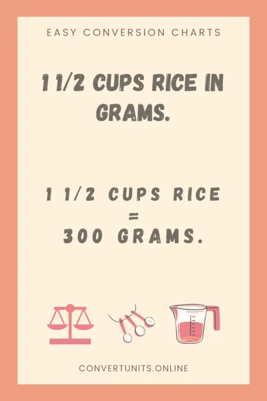 1 1 2 cups rice in grams