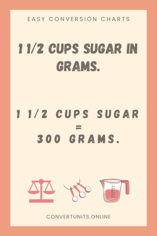 1 1/2 cups sugar in grams