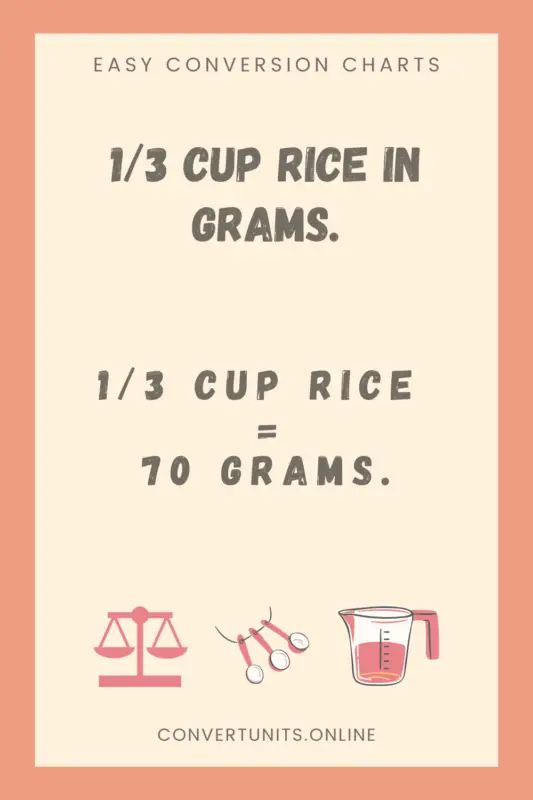 1 3 cup rice in grams