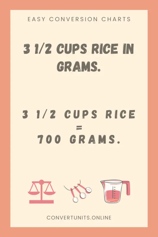 3 1 2 cups rice in grams