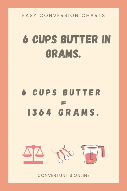 6 cups butter in grams