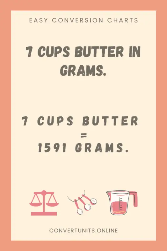 7 cups butter in grams