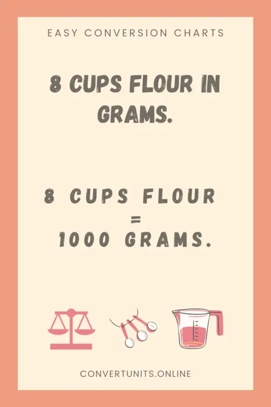 8 cups flour in grams