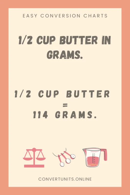 half cup butter in grams