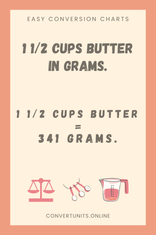 1 1/2 cups butter in grams