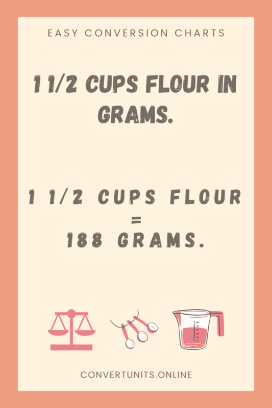 1 1/2 cups flour in grams
