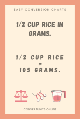 1/2 Cup Rice In Grams - Online Unit Converter