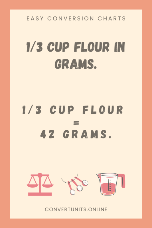 1/3 cup flour in grams