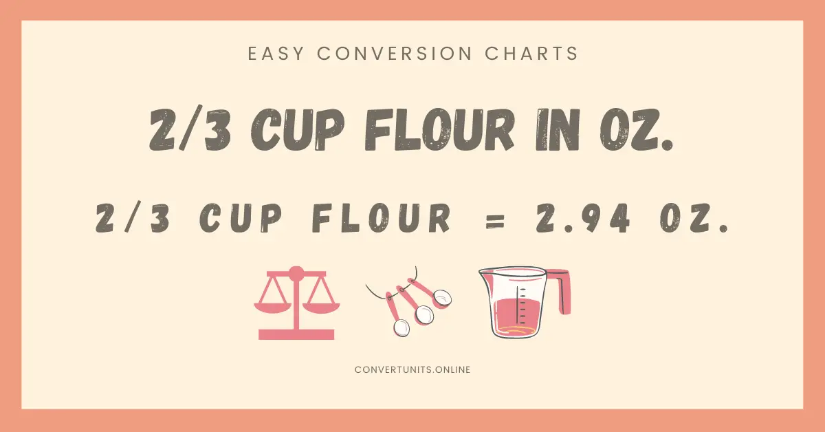 2/3 Cup Flour To Ounces (Oz) - Online Unit Converter