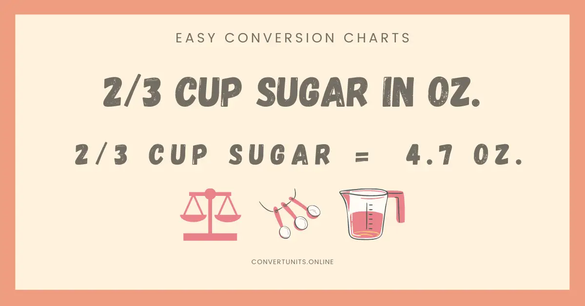 2 3 Cup Sugar To Ounces (oz) - Online Unit Converter