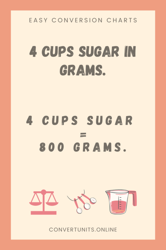 4 Cups Sugar In Grams Online Unit Converter