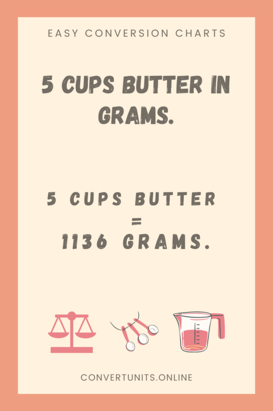 5 cups butter in grams