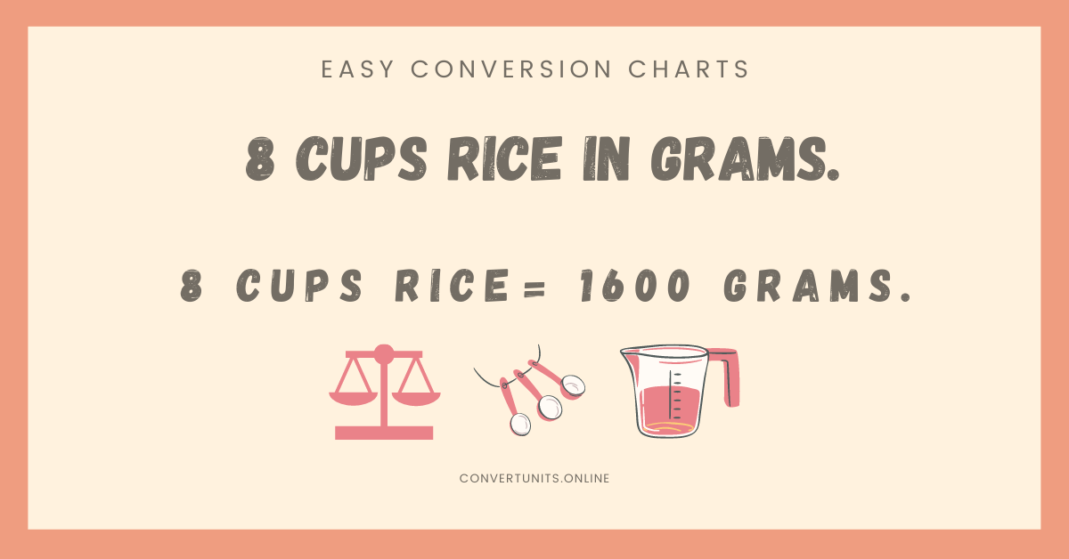 8 Cups Rice In Grams Online Unit Converter